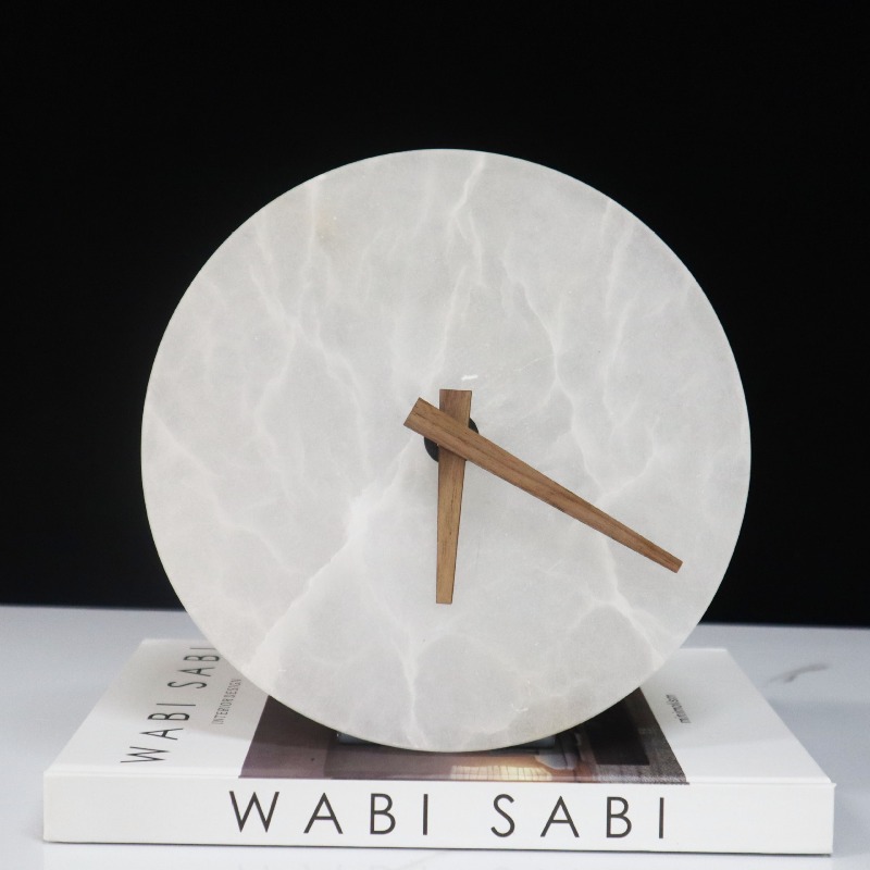 Table Watch Luxury - Marble Table Clock Decorative Tabletop Clocks