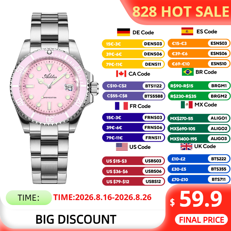 Luxury Watch Japanese - ADDIES 36mm 50m Waterproof Women's Watches