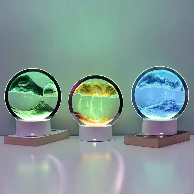 Table Watch Luxury - Creative hourglass luminous quicksand painting ornament