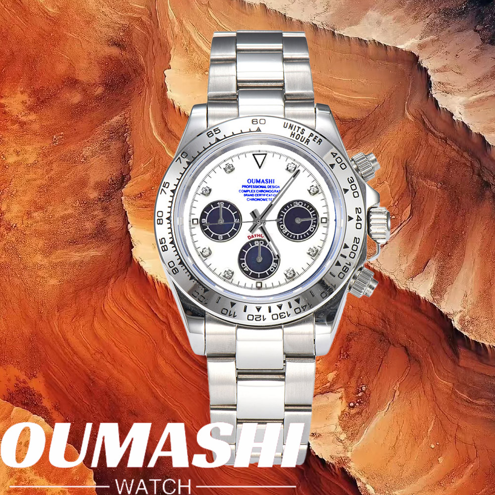 Luxury Watch Leather - Luxury VK63 Watches Sapphire Glass 316L