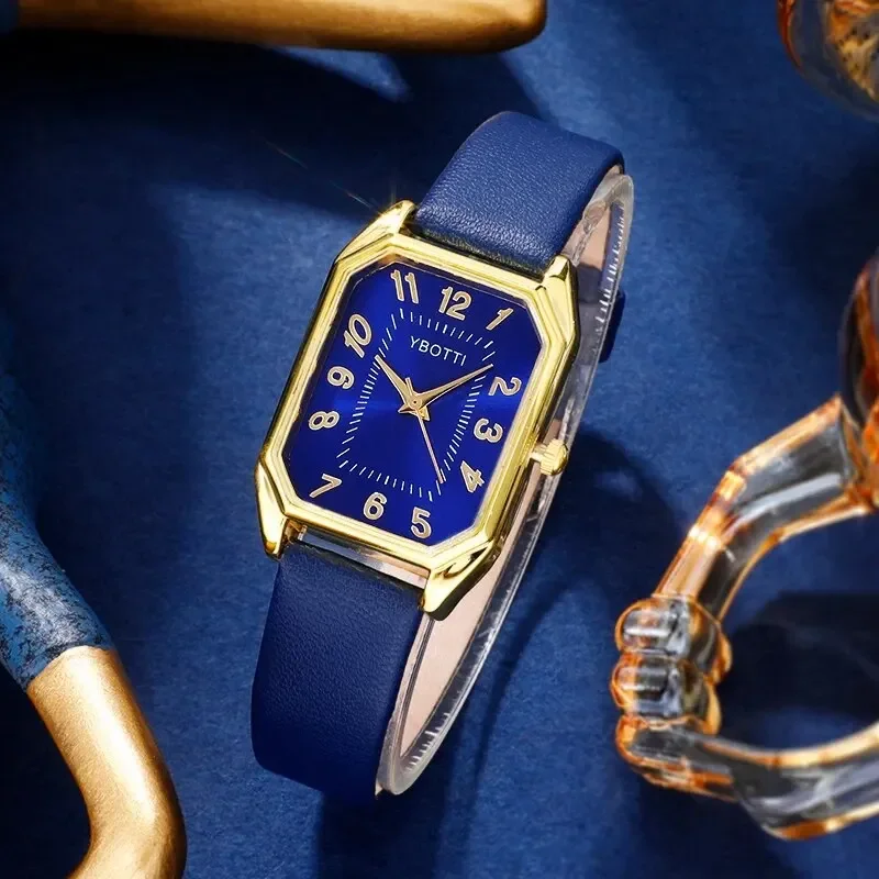 Luxury Fashion Square Women's  - Luxury Watch With Leather Strap review and price