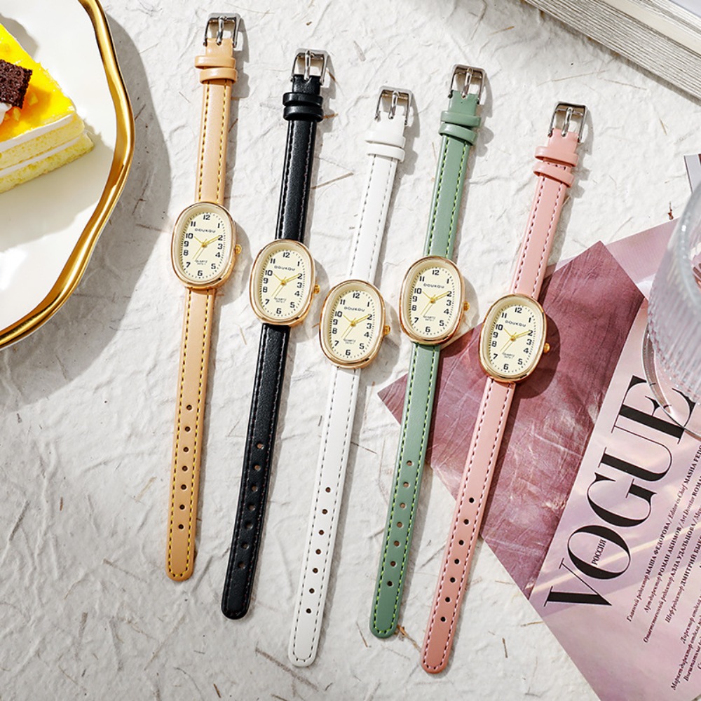 Luxury Oval Dial Women Watches - Luxury Watch With Leather Strap review and price