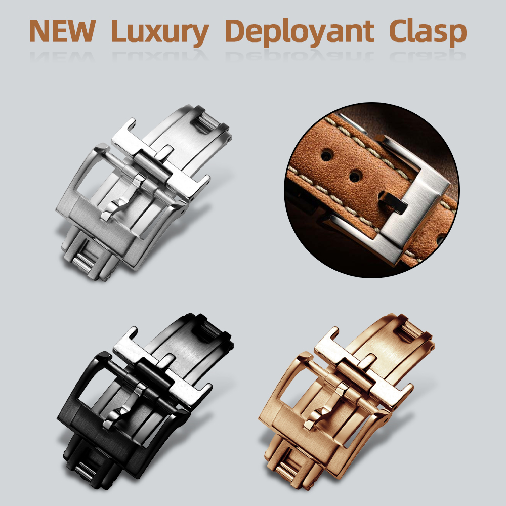 NEW Luxury Deployant Clasp 16m - Luxury Watch Black review and price