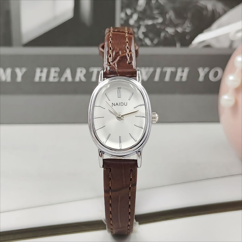 Fashion Brand Women Oval Dial  - Luxury Watch With Leather Strap review and price