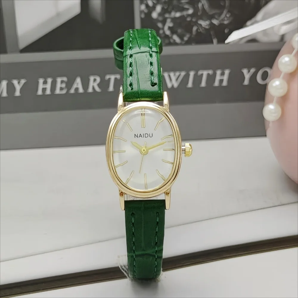 Fashion Brand Women Oval Dial  - Luxury Watch With Leather Strap review and price