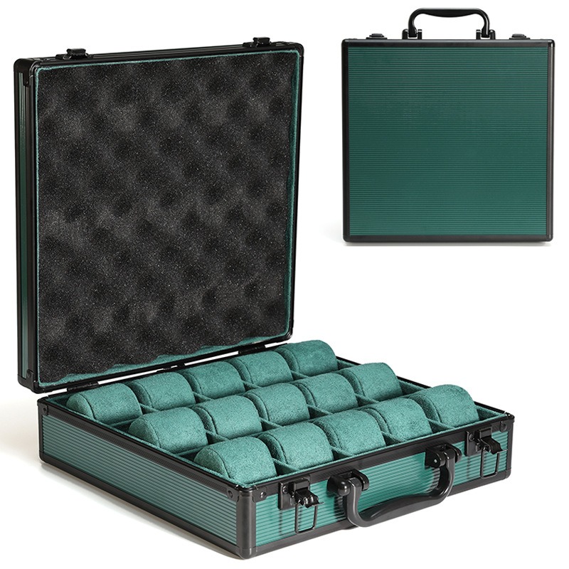 Aluminum Green Watch Box Mens  - Luxury Watch Class review and price