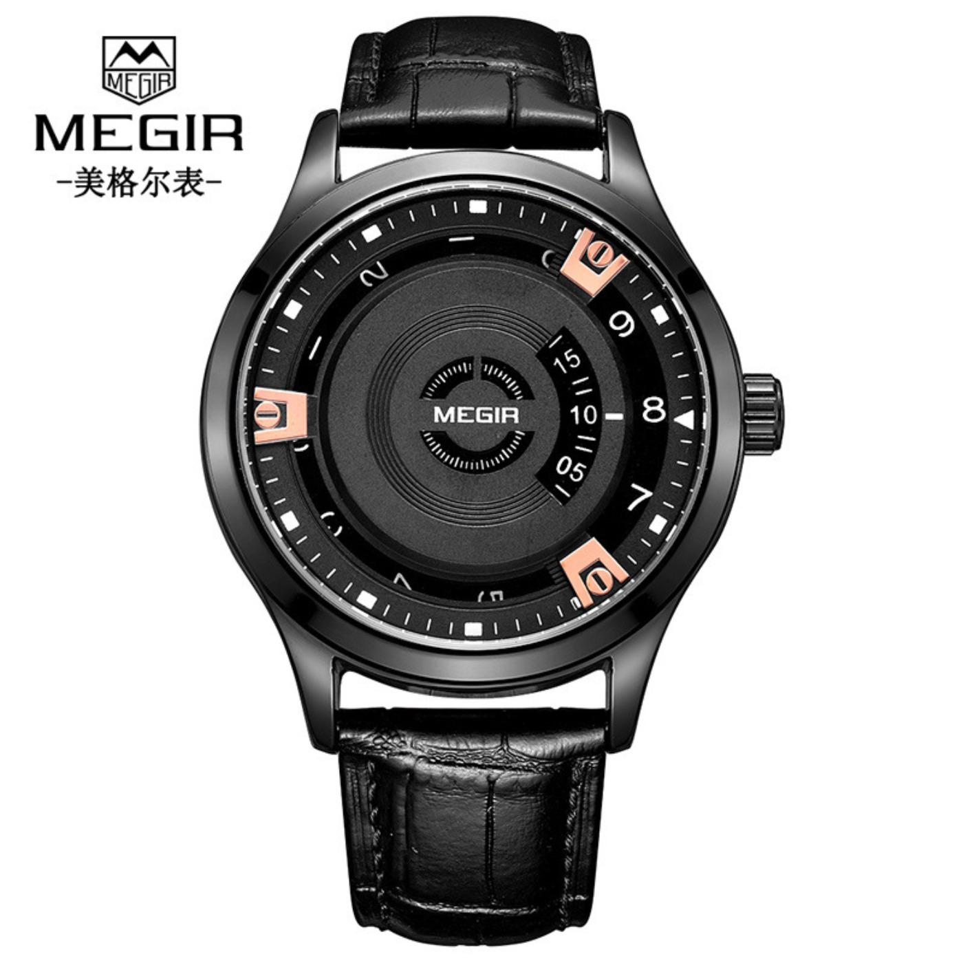 MEGIR Men Watches Luxury Leath - Luxury Watch With Leather Strap review and price