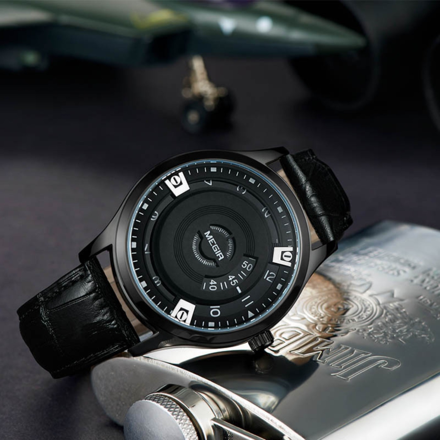 MEGIR Men Watches Luxury Leath - Luxury Watch With Leather Strap review and price