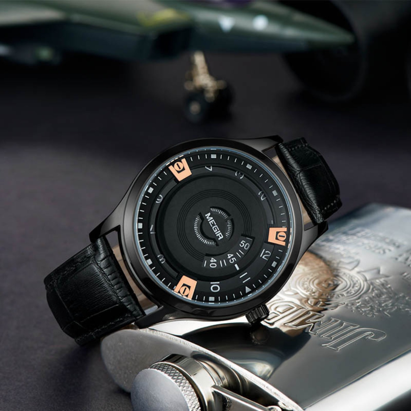 MEGIR Men Watches Luxury Leath - Luxury Watch With Leather Strap review and price