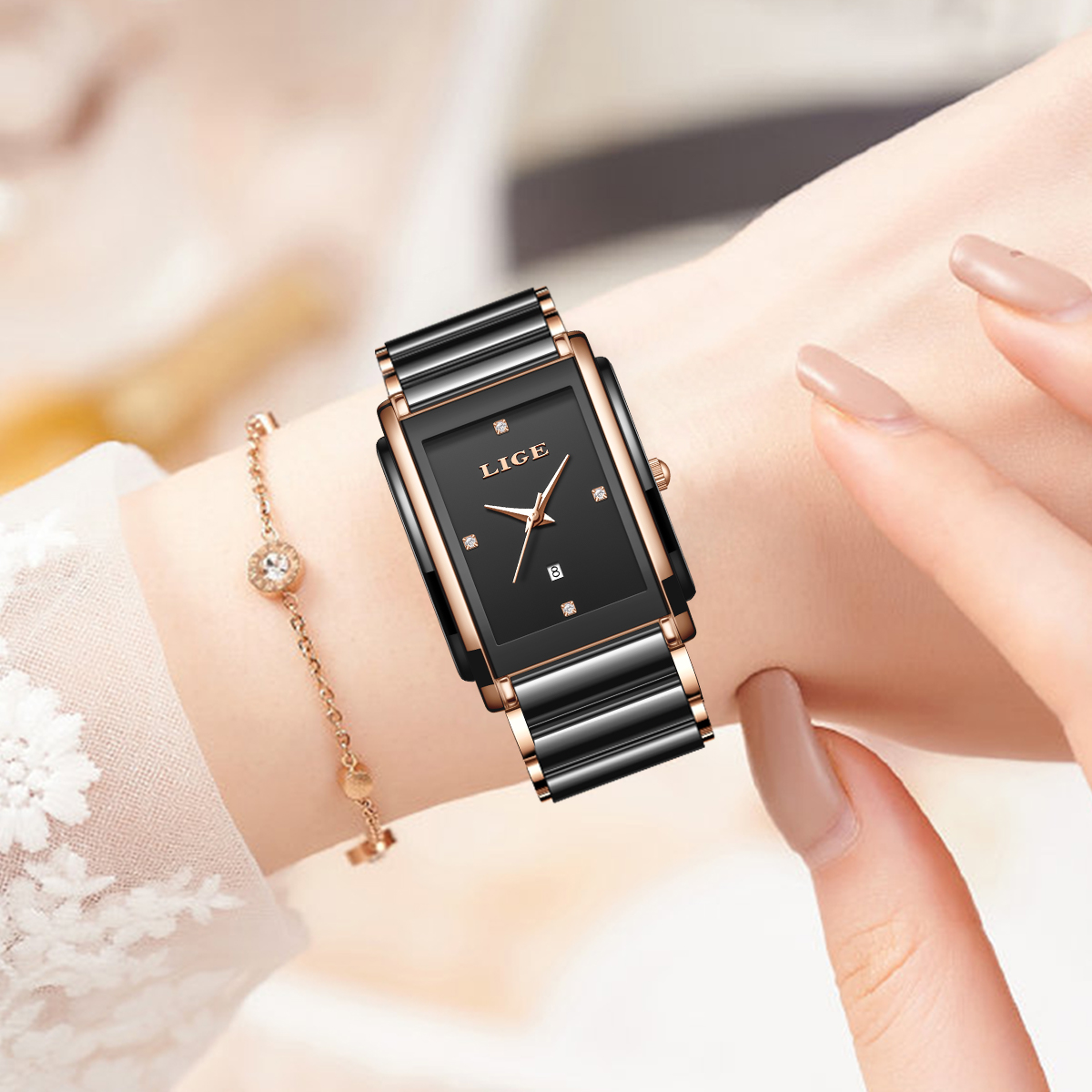 LIGE Fashion Elegant Watch for - Luxury Watch Japanese review and price