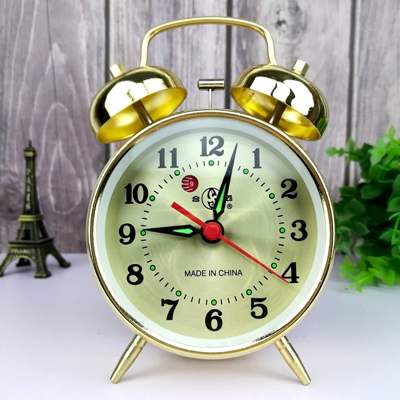 Metal Mechanical Alarm Clock C - Table Watch Luxury review and price