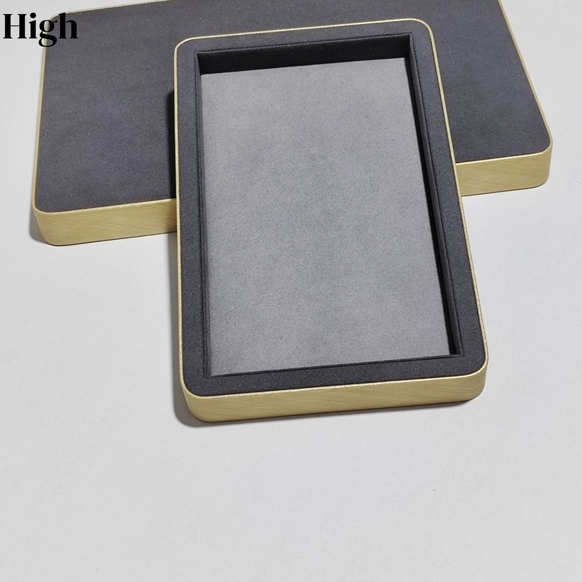 Gray Suede Leather Jewelry Dis - Luxury Watch Photography review and price