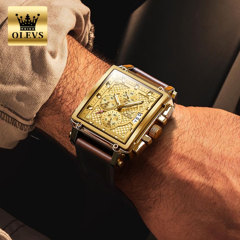 OLEVS Brand Mens Watches Water - Luxury Watch Leather review and price
