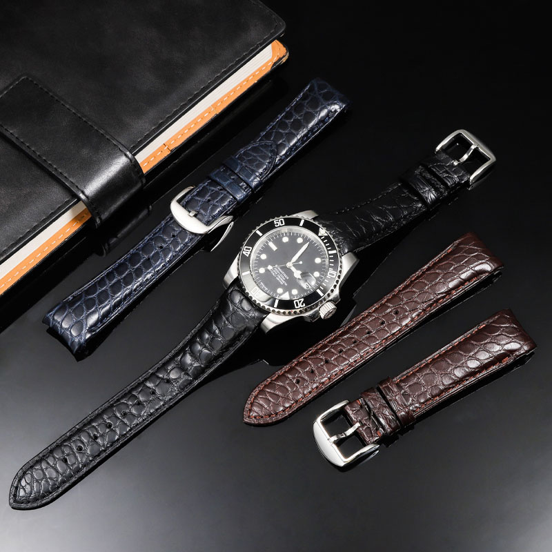 20mm 22mm Curved Crocodile Ski - Luxury Watch Class review and price